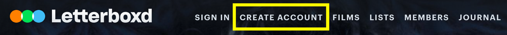 Signing Up for Letterboxd