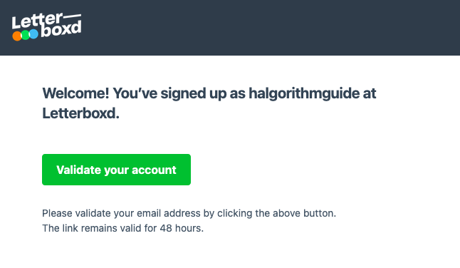 Signing Up for Letterboxd