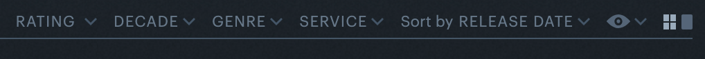 Sorting and Filtering on Letterboxd